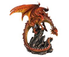Nemesis Now Figurine de Dragon Orange brÃ»lÃ© en polyrÃ©sine Taille Unique