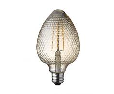 WOFI Ampoule à filament LED pour plafonnier/lampe de bureau, Verre, Transparent, 10 x 10 x 17 cm, E27