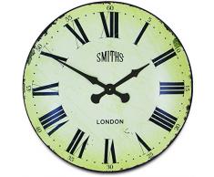 Roger Lascelles XL/Smiths/WHT Horloge, Bois Dense, Blanc cassÃ©, 70 x 6 x 70 cm