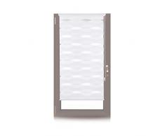 Relaxdays 10026664_724 jour nuit, Store double enrouleur klemmfix, Sans perÃ§age, fenÃªtre porte balcon, 60x150 cm, blanc, polyester, aluminium, plastique, 5 x 60 x 150 cm