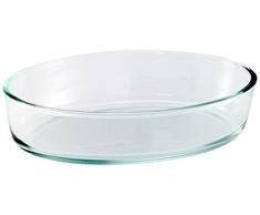 BCSA PL12 Plat Ovale 26X18CM, Verre BorosilicatÃ©, 26x18 cm