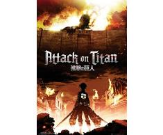 GB Eye Poster Attack on Titan Key Art, Papier Glacé 150g, Multicolore, 61x91,5cm
