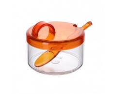 TATAY 1170912 Sunset Sucrier Plastique Transparent/Orange 14 x 10,5 x 9 cm