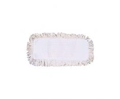 homeXpert V204140 Balai à Franges remplacant Dam, Coton, Blanc, 12x40x30 cm