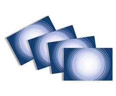 HERMA 15568 Ceramica Mijas Lot de 4 Sets de Table lavables en Machine AntidÃ©rapant Antirayures QualitÃ© Alimentaire Bleu 45 x 30 cm