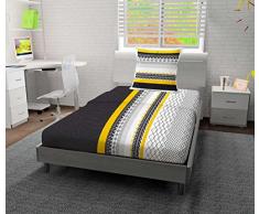 Soleil docre Pise Parure de Drap, Coton, Blanc, 180x290 cm