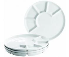 Domestic Professional 925600 Lot de 4 Assiette Ã Fondue 24 cm Style Classique