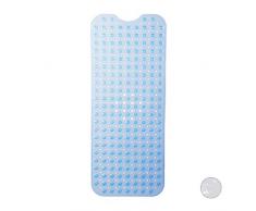 Relaxdays Tapis de Bain, Extra-Large, Massage, Bath Mat avec ventouses, Carpette de Bain Lavable, 97 x 39 cm, Bleu, 1 Ã©lÃ©ment