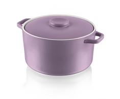 Fearne par Swan Grande Cocotte Ronde en grès, en CÃRAMIQUE, Lily, 25.5 x 31 x 14.2 cm