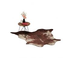 Relaxdays Tapis Rustique en Fausse Fourrure Gris-Brun Env. 150 x 125 cm