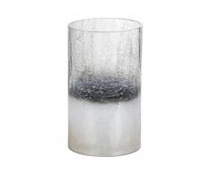 YANKEE CANDLE 1521491 Bougeoir pour Bougie Chauffe-Plat, Verre, Silber/weiÃ Transparent, 20 x 12 x 12 cm