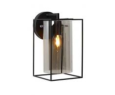 Lucide 78288/01/30 Applique murale, Verre, E14, 40 W, Noir, FumÃ©