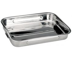 Ibili 651840 Plat à rôtir en Inox avec anses pliantes 40 cm Bistrot