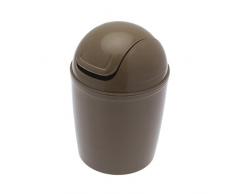 FRANDIS P350206 Mini Poubelle de Salle de Bains 1.3L, Couleur Taupe