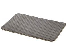 AmazonBasics Tapis de bain en mousse Ã mÃ©moire de forme et texture striÃ©e, Gris, 50 x 80 cm, Lot de 2