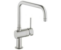 GROHE Robinet de Cuisine Minta Plage de Rotation de 0°/150°/360° Starlight Bec en U32488DC0 (Import Allemagne)