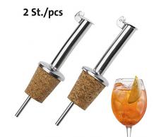 Westmark 45502280 Becs verseurs Standard 2 piÃ¨ces avec clapet de Fermeture en liÃ¨ge/INOX, Acier Inoxydable, Multicolore, 6,7 x 3,2 x 2,5 cm