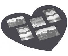 dÃ©corline set de table photos coeurs 45x41cm souvenirs anthracite