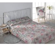 SECANETA Stilia Parure de lit 3 pièces avec Drap-Housse, Drap Plat et taie doreiller, Glasgow (Coral, lit 135 x 190/200 cm)