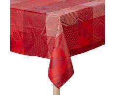 Nydel Bordeaux Nappe Jacquard Jamille Anti Tache, 160 x 350 cm