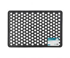 JVL Paillasson dextÃ©rieur en nid dabeille Anneau en Caoutchouc Tapis de Sol de Porte dentrÃ©e, Noir