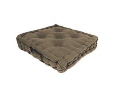 Soleil dOcre 007034 Panama Coussin Tapissier Coton Taupe 50 x 50 x 10 cm