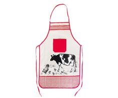 Item Tablier Toile Vache, Coton, Rouge, 38Â x 19Â x 20Â cm