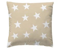 Martina Home Polaire Housse Coussin dÃ©corative, Tissu, Beige, 50Â x 50Â x 3Â cm
