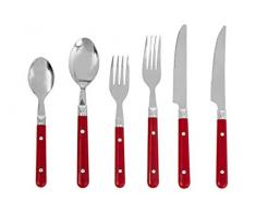 Premier Housewares jeu de Couverts à Café- Couverts de Table - 36 PC Rouges