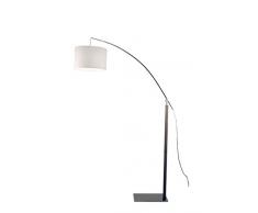 Aluminor RAINBOW 7 CH lampadaire arc E27, Métal/Bois, Gris