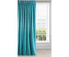 Eurofirany Rideaux en Velours Velours Ã©crasÃ© Doux et Ã©lÃ©gant pour Chambre Ã Coucher, Salon ou Salon Turquoise 140 x 270 cm