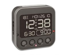 TFA Bingo 2.0 Réveil numérique sans Fil avec Affichage de la température, Plastique, Noir, L 95 x l 41 x H 96 mm