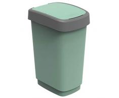 Rotho Eco Twist Poubelle, Polypropylène, Vert, 25 l