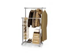 Linea PiÃ¹ Gastone Portant Ã 2 barres Gris