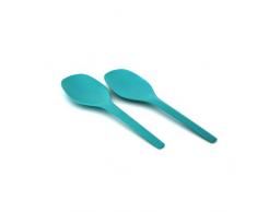 BIOBU by EKOBO 36325 Gusto Duo Couverts à Salade 27 x 7,7 x 1 cm Bleu Turquoise