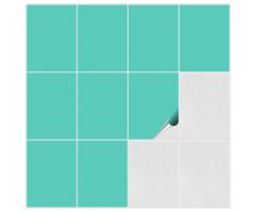 FoLIESEN 2292020Â Lot dautocollants muraux carrelage pour Cuisine et Salle de Bains, PVC, Menthe Brillant, 60 StÃ¼ck