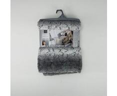douceur dintÃ©rieur plaid 180x220cm imitation fourrure siberie gris