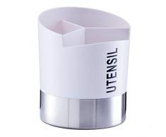 Zeller 2057672 Support pour utensiles de Cuisine 14,5x17cm en Blanc, Plastique