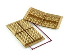 Silikomart 26.155.63.0063 SF155 Moule Forme Gaufre Taille Grande 4 CavitÃ©s Silicone DorÃ©