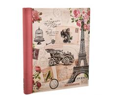 Arpan Voyage rose Grand album photo autoadhésif 20 feuilles 40 côté - Hibou vintage