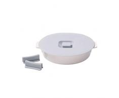 Villeroy & Boch Clever Cooking Ensemble avec plat à four rond, 4 pièces, 24 cm, Porcelaine Premium/Silicone, Blanc