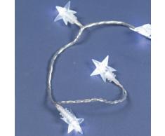 LuminalPark Guirlande Lumineuse dextÃ©rieure 7,5 m, 60 Ã©toiles Ã 30 mm, LED Blanc Froid, 24V, avec contrÃ´leur, cÃ¢ble Transparent