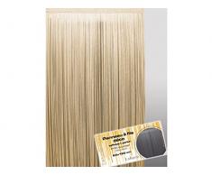 Soleil dOcre PAIRE DE DOUBLE VOILE - Panneau Ã fils dÃ©co - 60 x 120 cm UNI Ivoire