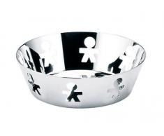 Alessi Akk03 Girotondo Corbeille Ronde avec Borde AjourÃ© en Acier Inoxydable 18/10 Brillant, Ã 18 Cm