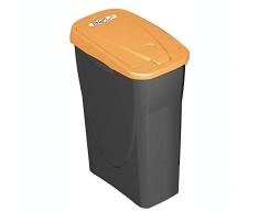 M-Home | EcoBin 25L Anthracite/Orange | Poubelle de Tri | Connect Ready