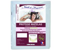 Nuit de France 329398 80/200 Protège Matelas Coton Blanc 200 x 80 x 1 cm
