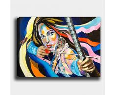 Bonamaison Peinture sur toile, multicolore, 50 x 70 cm - ConÃ§u et fabriquÃ© en Turquie