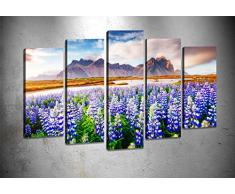 Bonamaison Peinture sur toile, multicolore, 100 x 60 cm, 5 unit - Conçu et fabriqué en Turquie