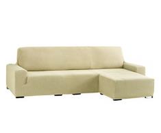 Eysa Cora Bi-Ãlastique Chaise Longue Bras Court Droite, Vue frontale, Polyester Coton, Beige, 39x35x19 cm