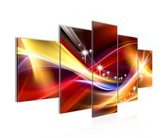 Tableau decoration murale Abstrait 200 x 100 cm - XXL Impression sur Toile Salon Appartment 5 Parties - prÃªt Ã accrocher - 401251a